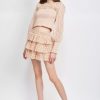 Skirts * | En Saison Alaia Mini Skirt Light Pink