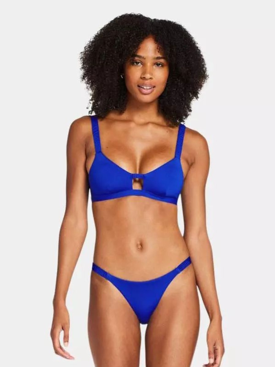 Swimwear * | Vitamin A Zuri Bottom Sardinia Blue