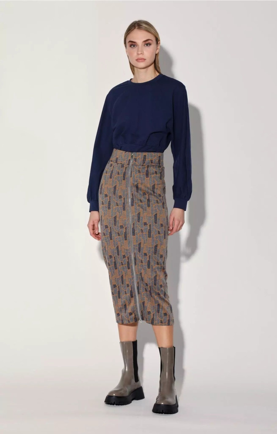 Skirts * | Walter Baker Ruthie Skirt Grey Tan