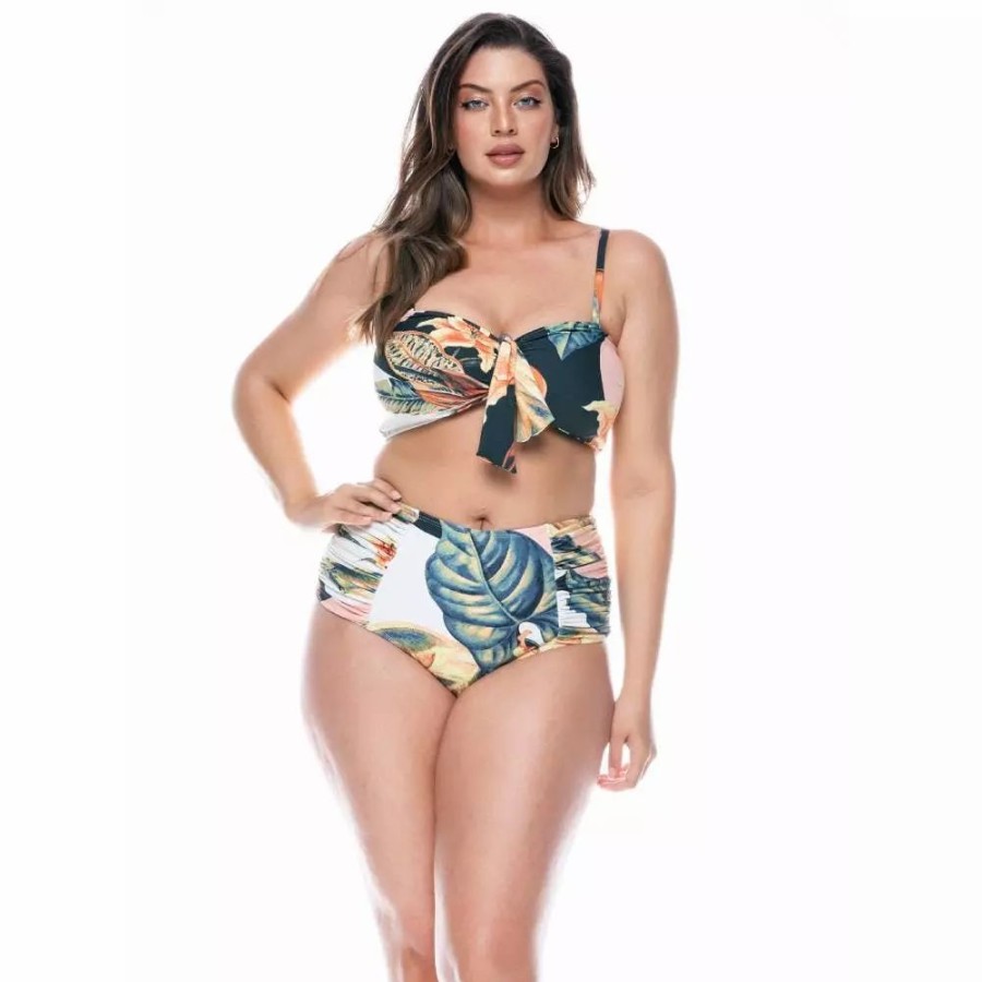 Swimwear * | Lehona High Waisted Side Draped Bikini Bottom Buzios