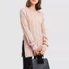 Sweatshirts & Sweaters * | Belle & Bloom At Last Cable Knit Jumper With Slit Blush