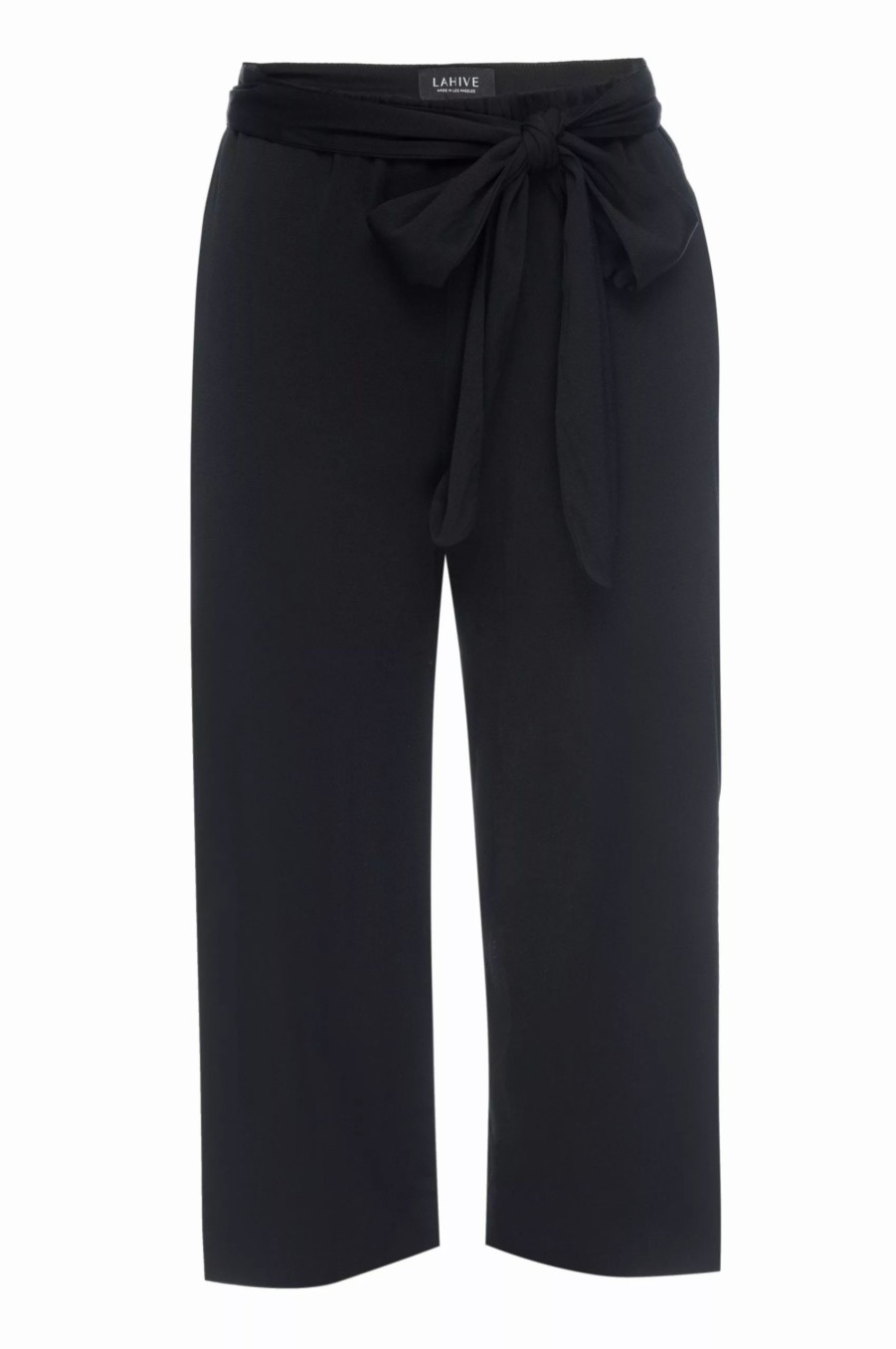 Bottoms * | Lahive Lazzaro Cropped Palazzo Pant Black