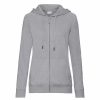 Sweatshirts & Sweaters * | Russell Womens/Ladies Hd Zip Hooded Sweatshirt ( ) Silver Marl