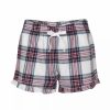 Bottoms * | Skinni Fit Fit Womens/Ladies Tartan Shorts ( ) White/Pink Check