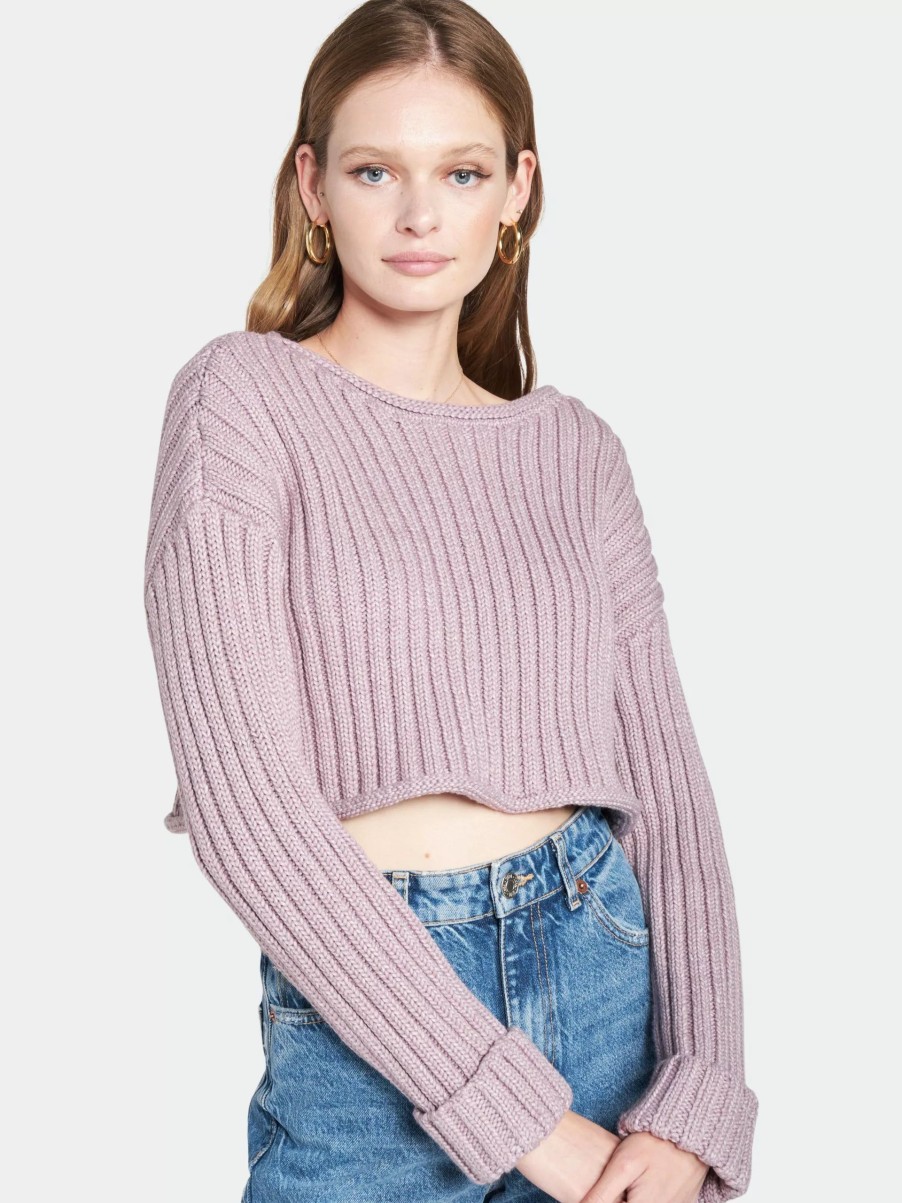 Sweatshirts & Sweaters * | En Saison Base Sweater Pullover Lilac