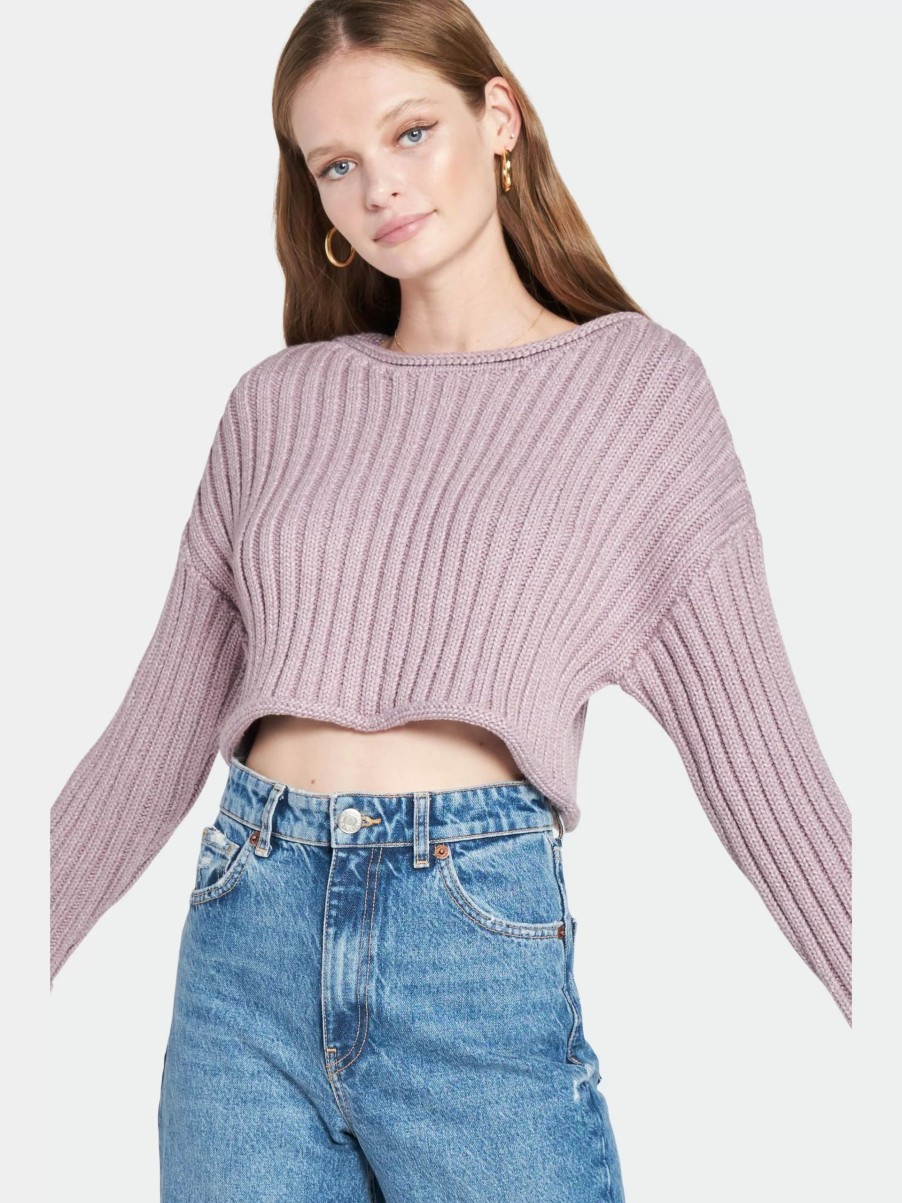 Sweatshirts & Sweaters * | En Saison Base Sweater Pullover Lilac