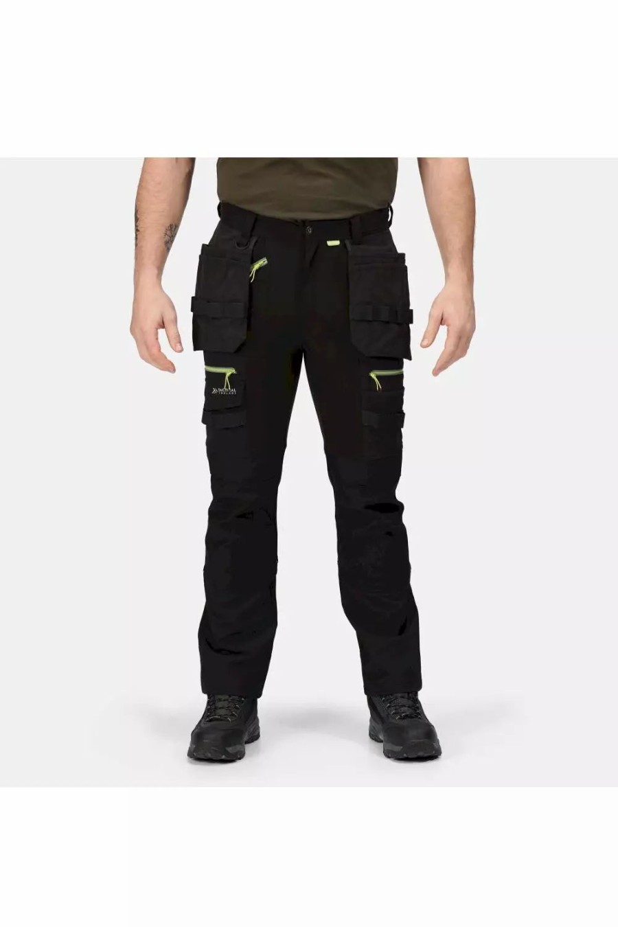 Bottoms * | Regatta Mens Infiltrate Softshell Stretch Work Trousers Black