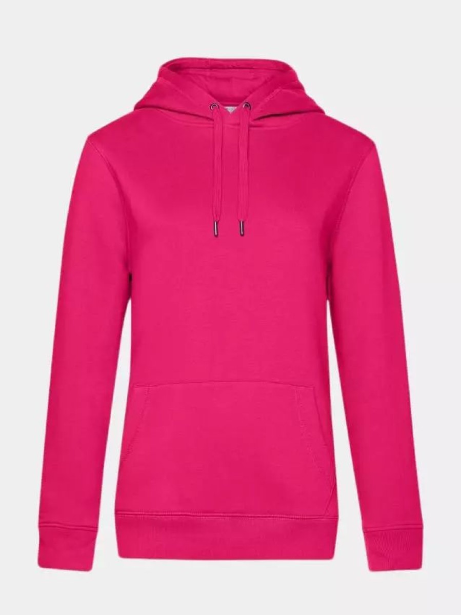 Sweatshirts & Sweaters * | B&C B&C Womens/Ladies Queen Hoody Magenta Pink