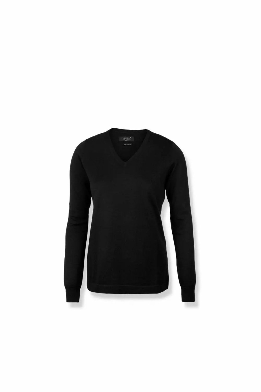 Sweatshirts & Sweaters * | Nimbus Womens/Ladies Ashbury Knitted V Neck Sweater ( ) Black