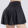 Skirts * | Anna-Kaci Mini Ruffled Flounce Lined Circle Tennis Skirt