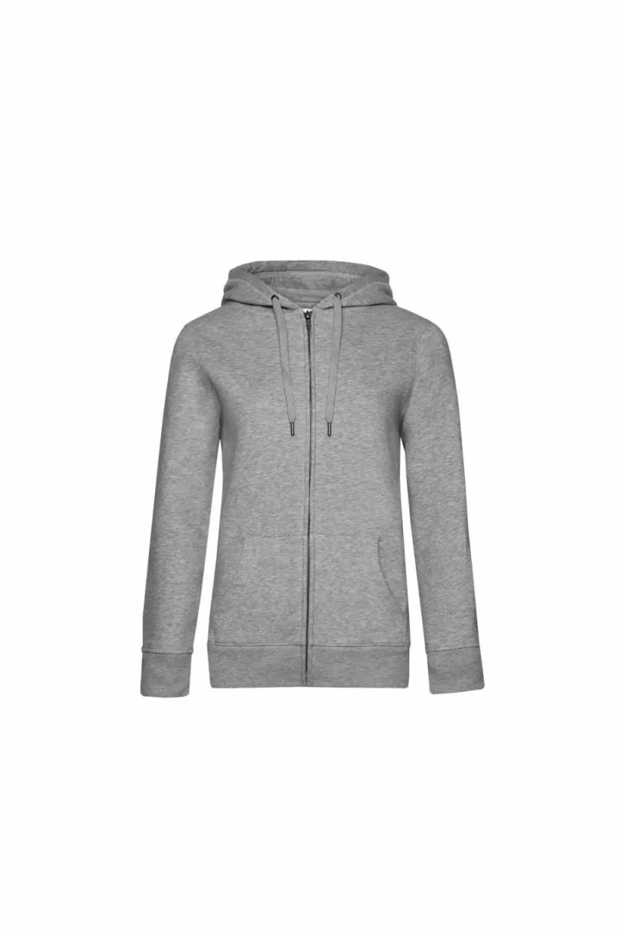 Sweatshirts & Sweaters * | B&C B&C Womens/Ladies Queen Hoodie Gray Heather