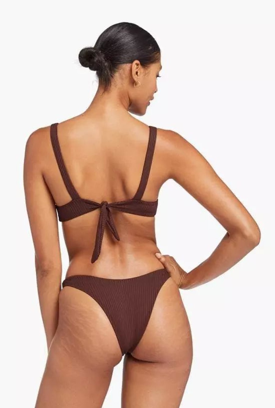 Swimwear * | Vitamin A California High Leg Chocolate Ecorib