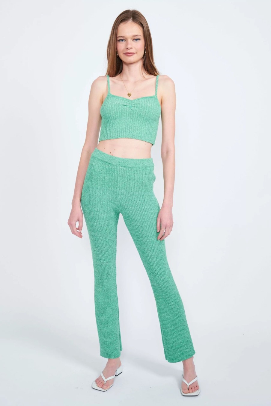 Bottoms * | Emory Park Raizel High Rise Pants Green