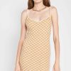 Dresses * | Emory Park Yara Knit Body Dress Beige Ivory