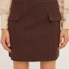 Skirts * | Crescent Madison Vegan Leather Mini Skirt