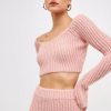 Sweatshirts & Sweaters * | Endless Rose Cropped Knit Sweater