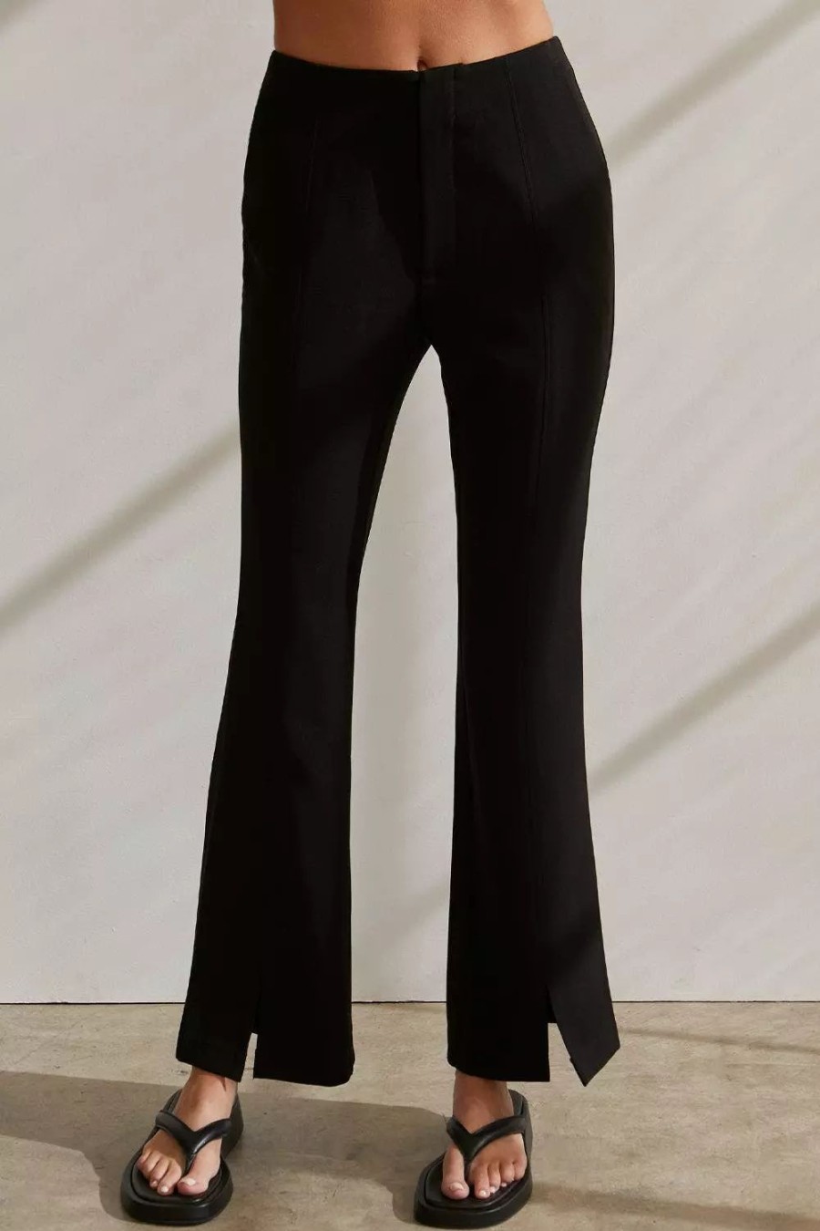 Bottoms * | Crescent Noelle Front Slit Flare Pants