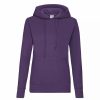 Sweatshirts & Sweaters * | Of The Loom Fruit Of The Loom Ladies Lady Fit Hooded Sweatshirt / Hoodie ( ) Purple