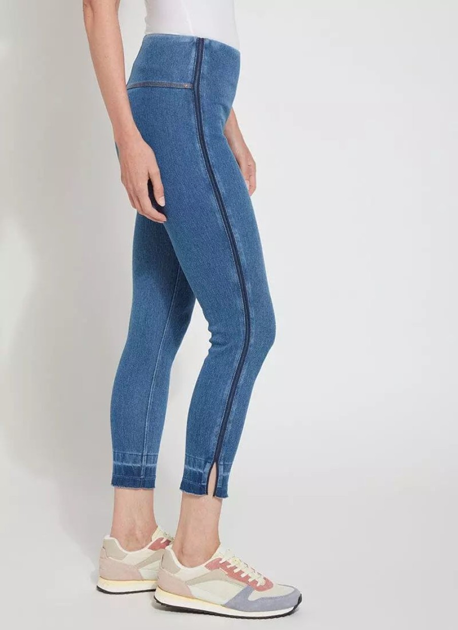 Bottoms * | Lysse Gradient Cropped Denim Legging 24.5 Inseam Gradient Midwash