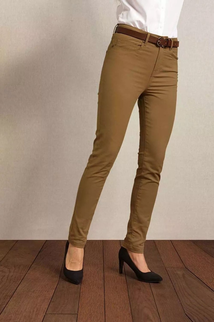 Bottoms * | Premier Premier Womens/Ladies Performance Chinos ( ) Camel