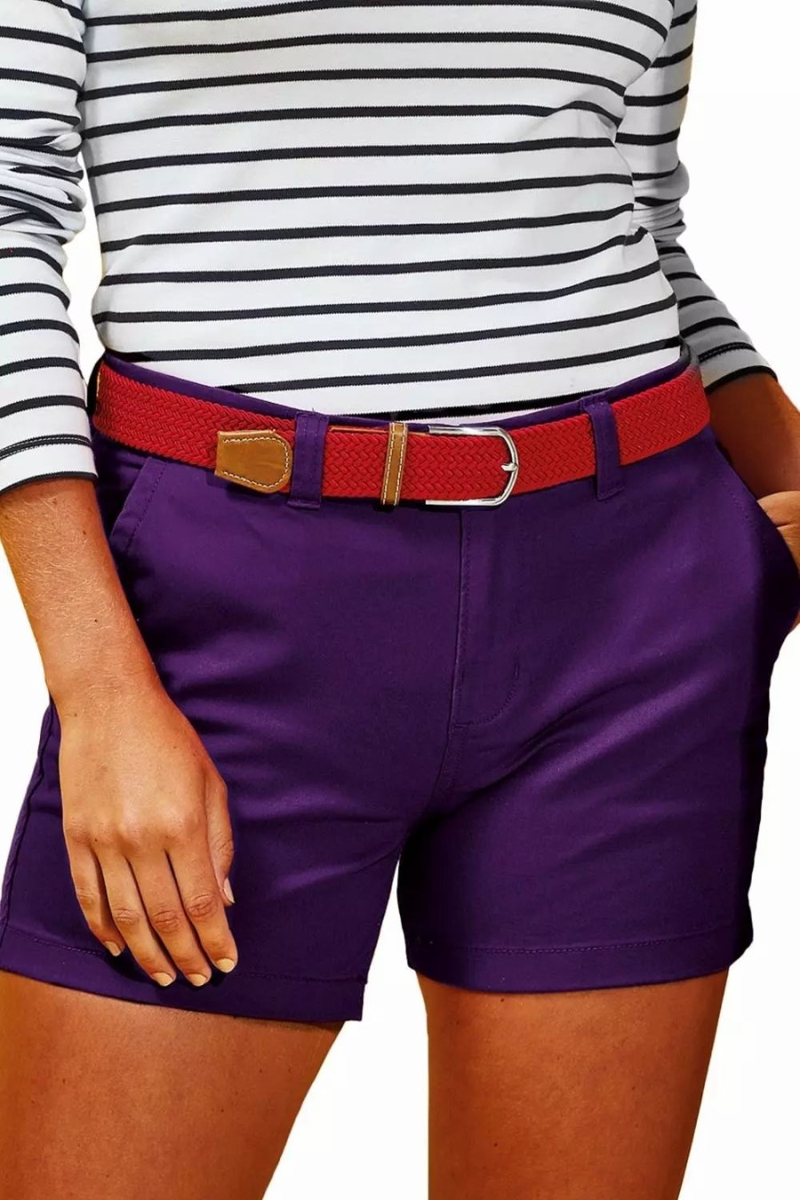 Bottoms * | Asquith & Fox Womens/Ladies Classic Fit Shorts ( ) Purple