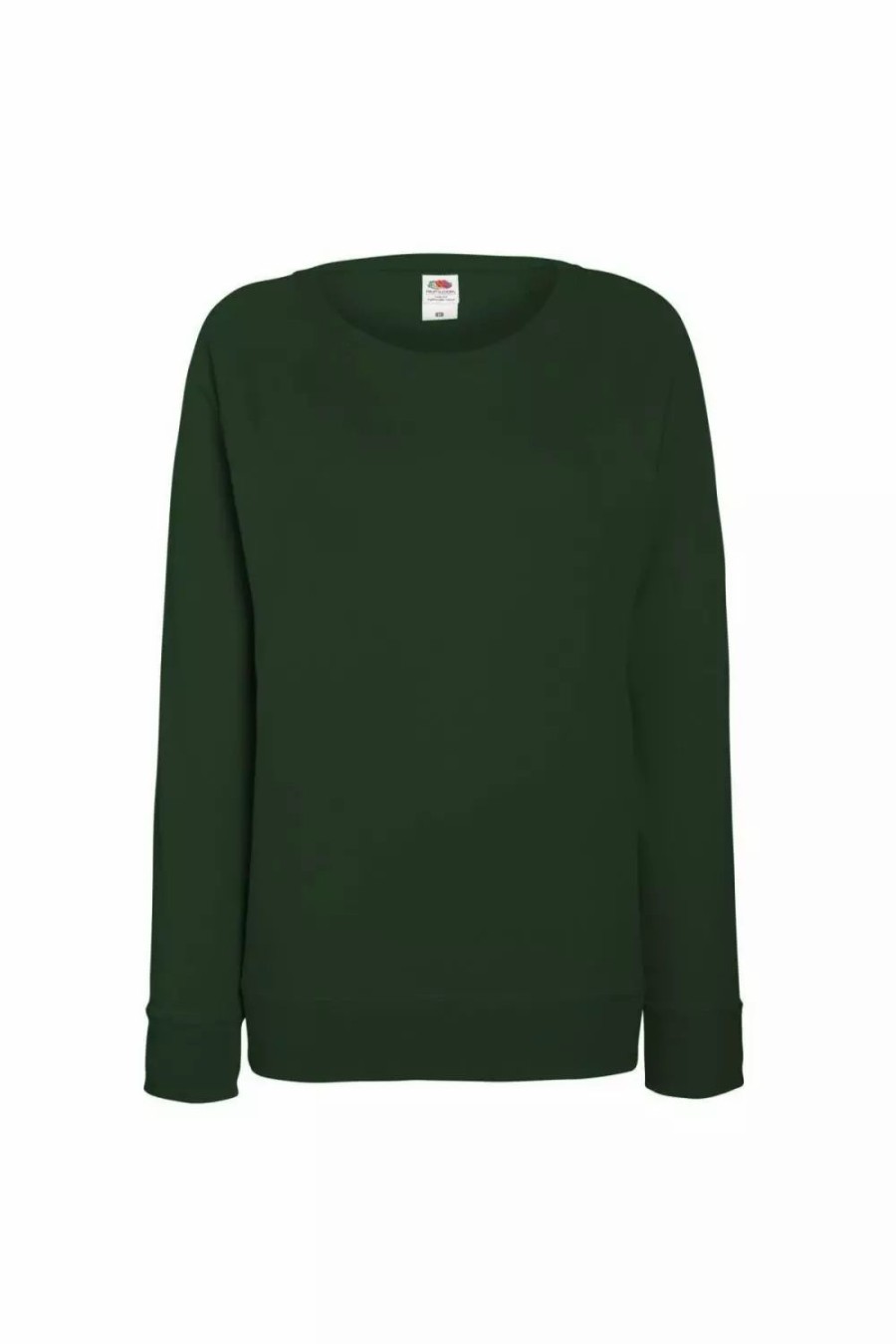 Sweatshirts & Sweaters * | Of The Loom Fruit Of The Loom Ladies Fitted Lightweight Raglan Sweatshirt (240 Gsm) Bottle Green