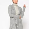 Sweatshirts & Sweaters * | Pleione Women'S Cozy Ribbed Longline Cardigan In Dove