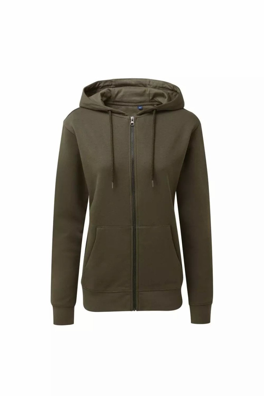 Sweatshirts & Sweaters * | Asquith & Fox Womens Zip-Through Organic Hoodie ( ) Olive