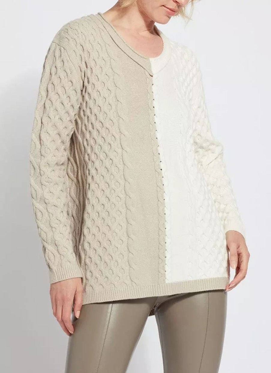 Sweatshirts & Sweaters * | Lysse Harlow V-Neck Sweater Simply Taupe