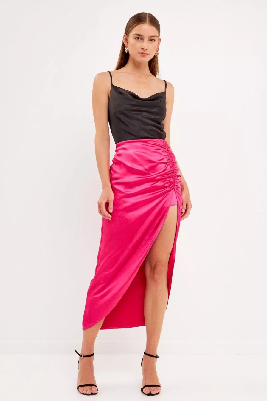 Skirts * | Endless Rose Front Slit Midi Skirt