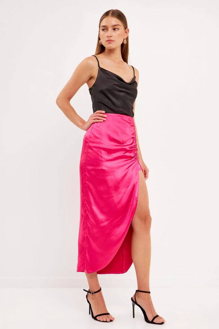 Skirts * | Endless Rose Front Slit Midi Skirt