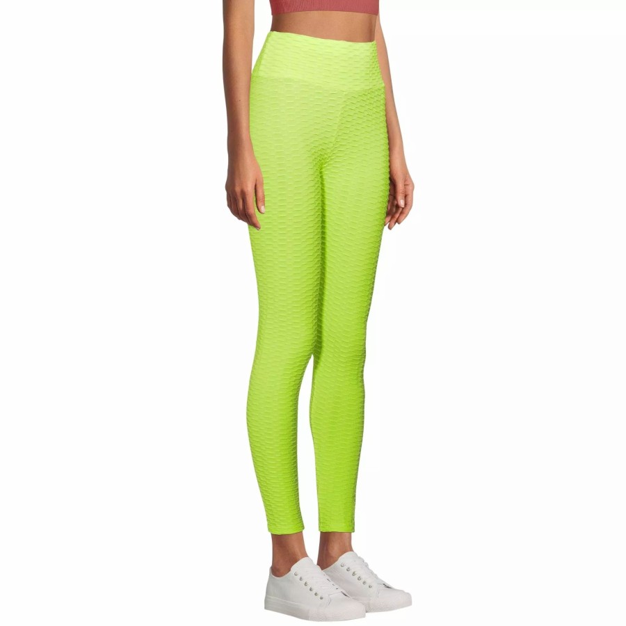 Bottoms * | Sobeyo Womens' Legging Bubble Stretchable Lime