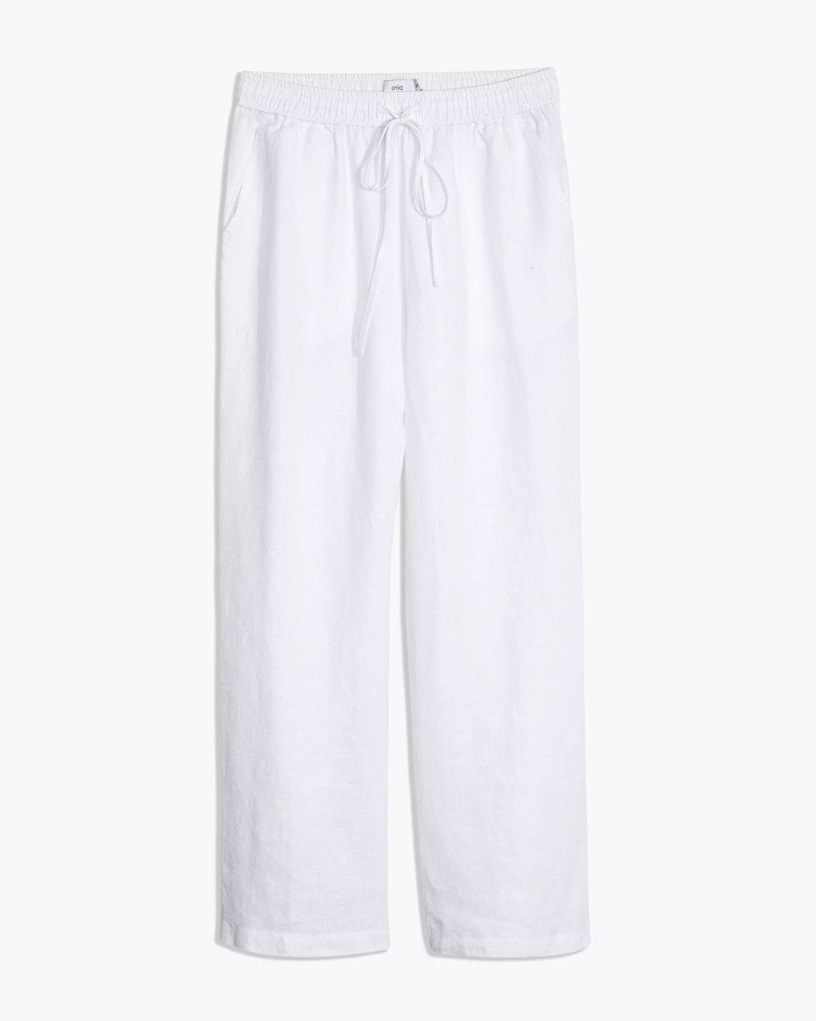 Bottoms * | Onia Drawstring Linen Pant White