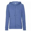 Sweatshirts & Sweaters * | Russell Womens/Ladies Hd Zipped Hood Sweatshirt ( ) Blue Marl