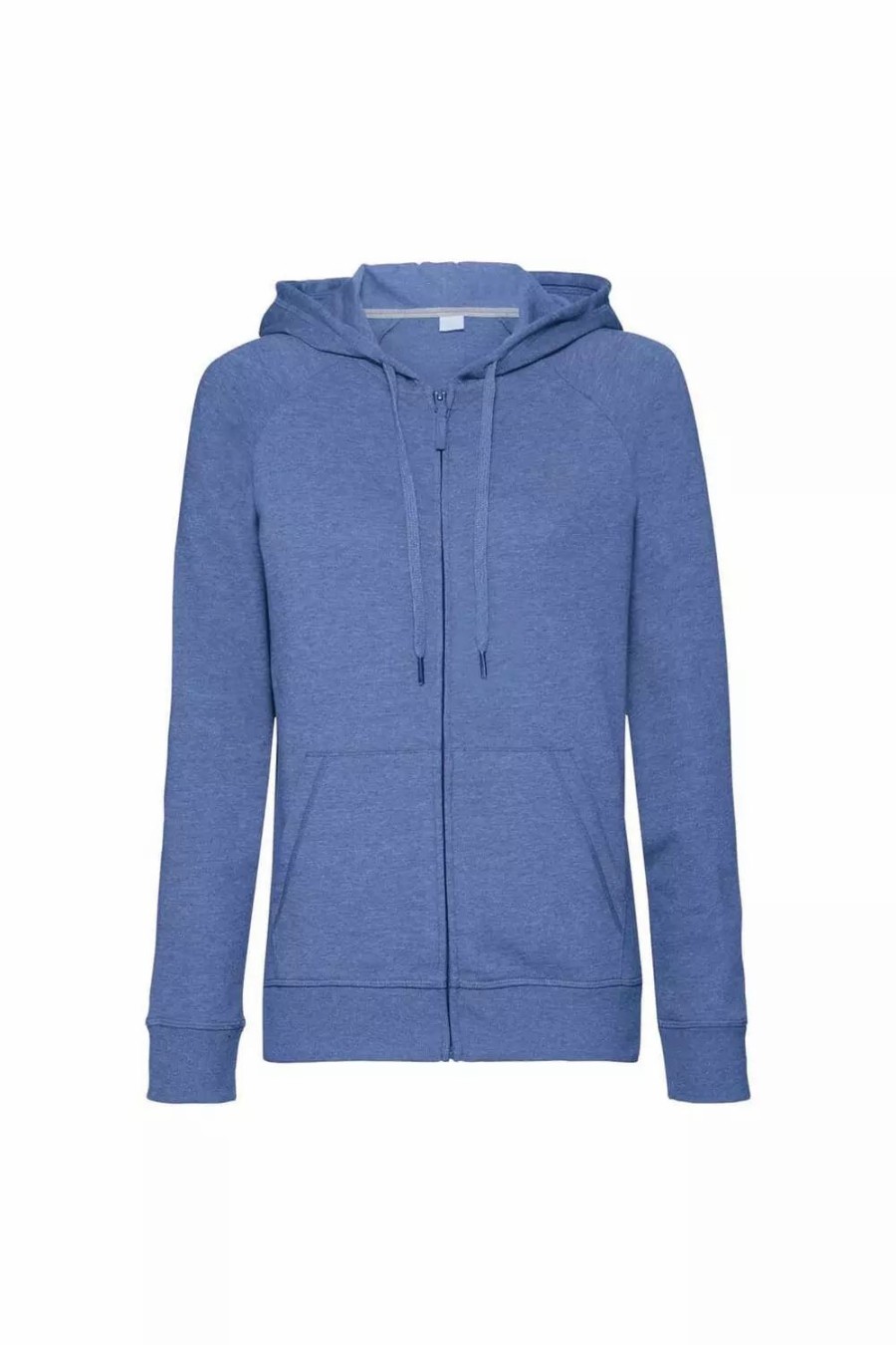 Sweatshirts & Sweaters * | Russell Womens/Ladies Hd Zipped Hood Sweatshirt ( ) Blue Marl