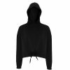 Sweatshirts & Sweaters * | Tridri Womens/Ladies Cropped Oversize Hoodie ( ) Black