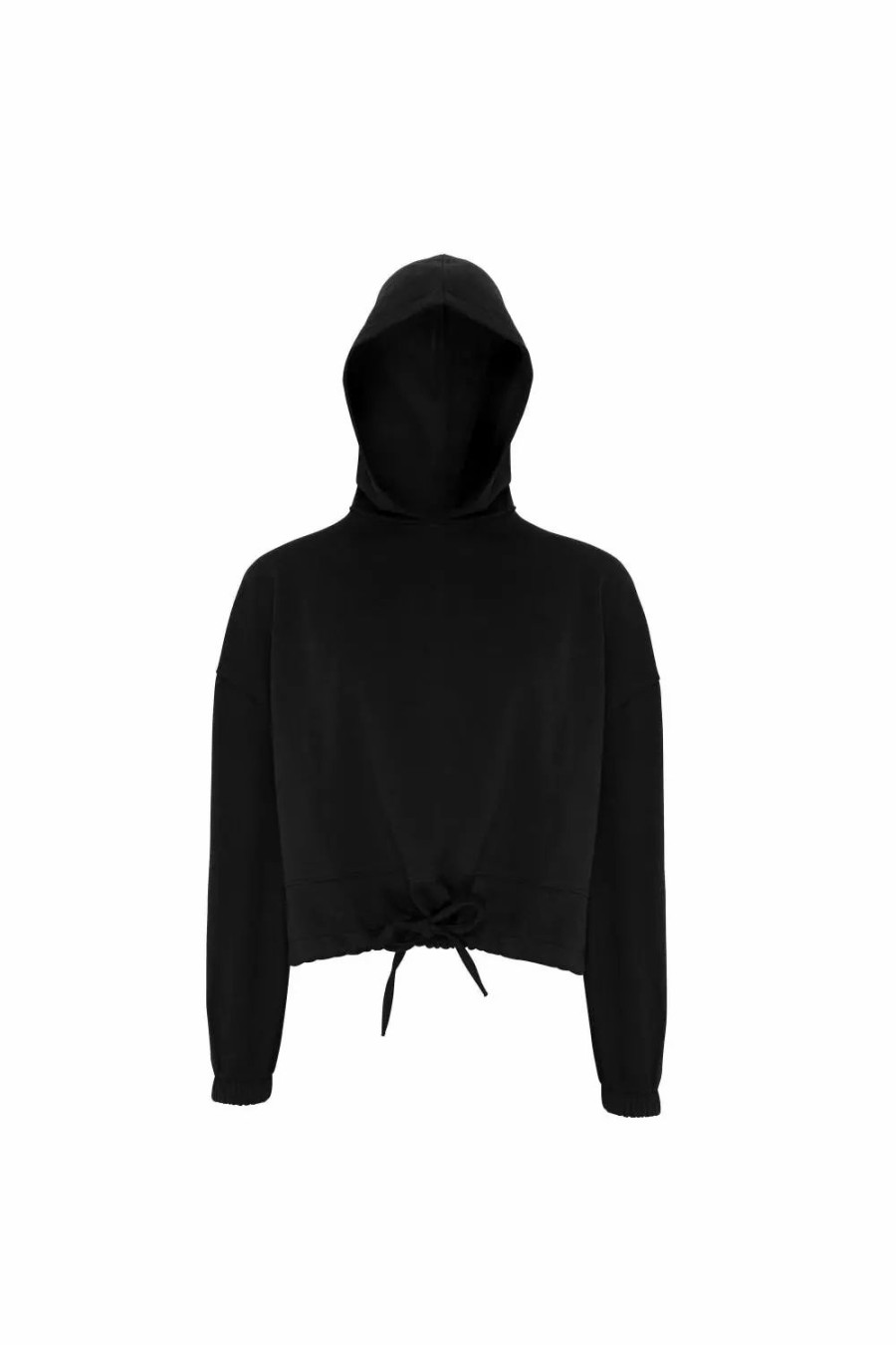 Sweatshirts & Sweaters * | Tridri Womens/Ladies Cropped Oversize Hoodie ( ) Black