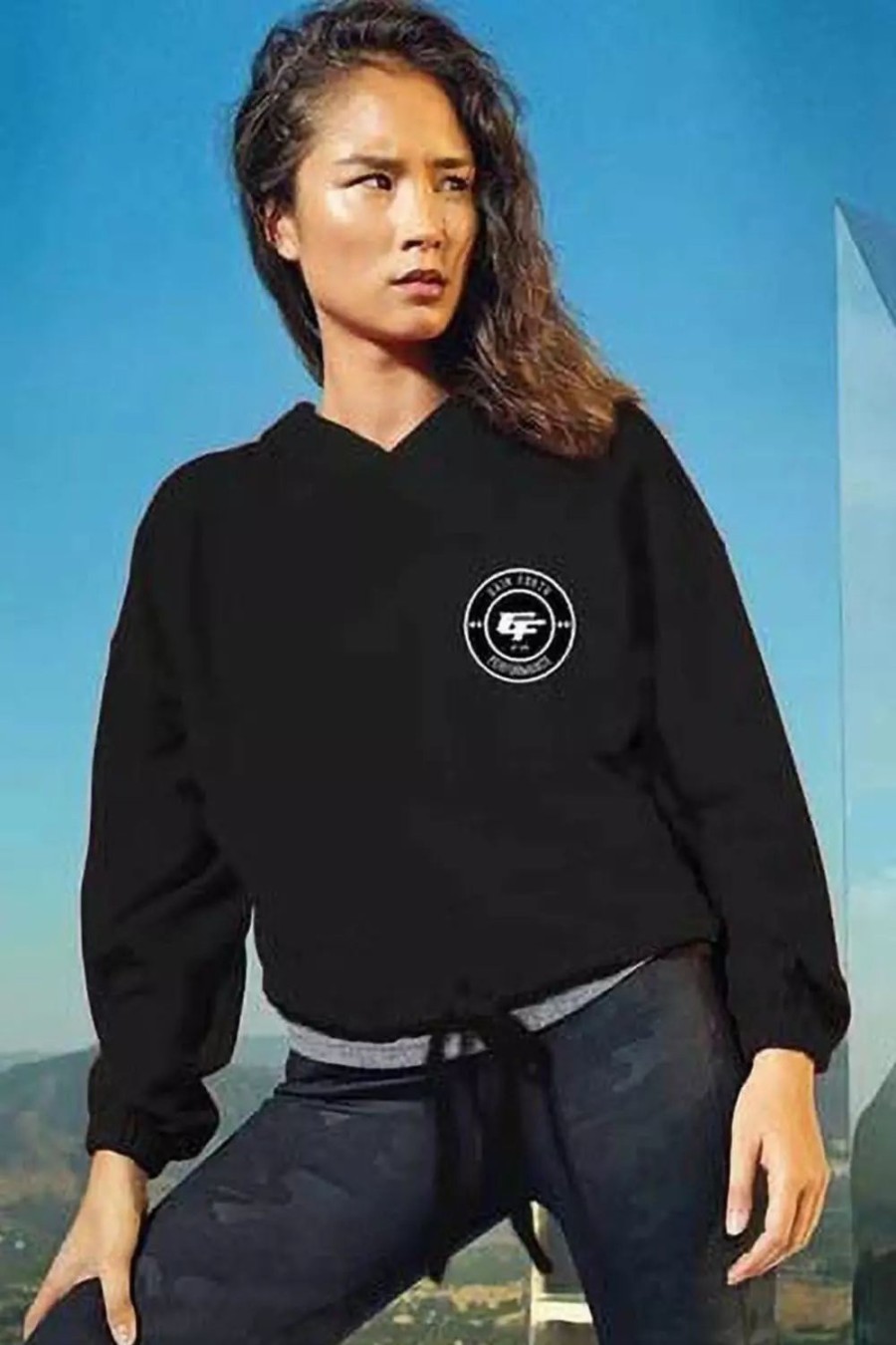 Sweatshirts & Sweaters * | Tridri Womens/Ladies Cropped Oversize Hoodie ( ) Black