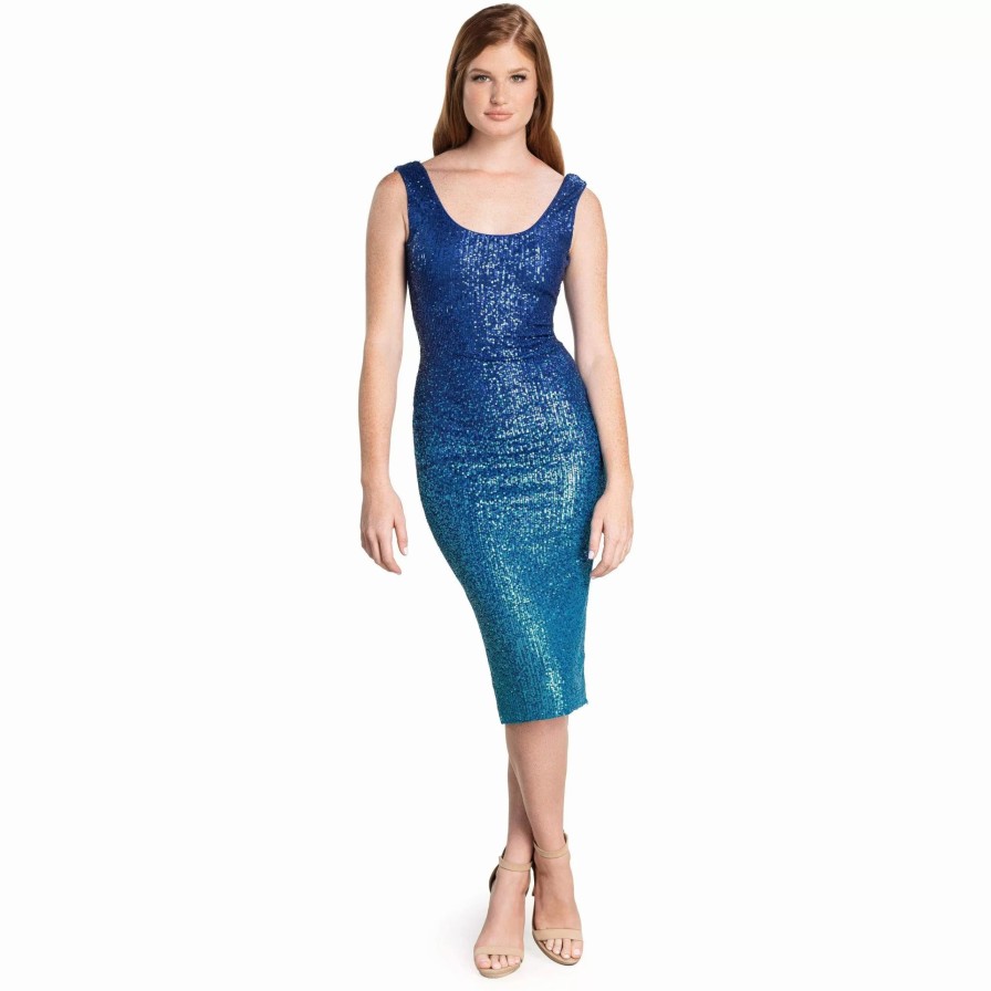 Dresses * | Dress The Population Kayden Dress Electric Blue M