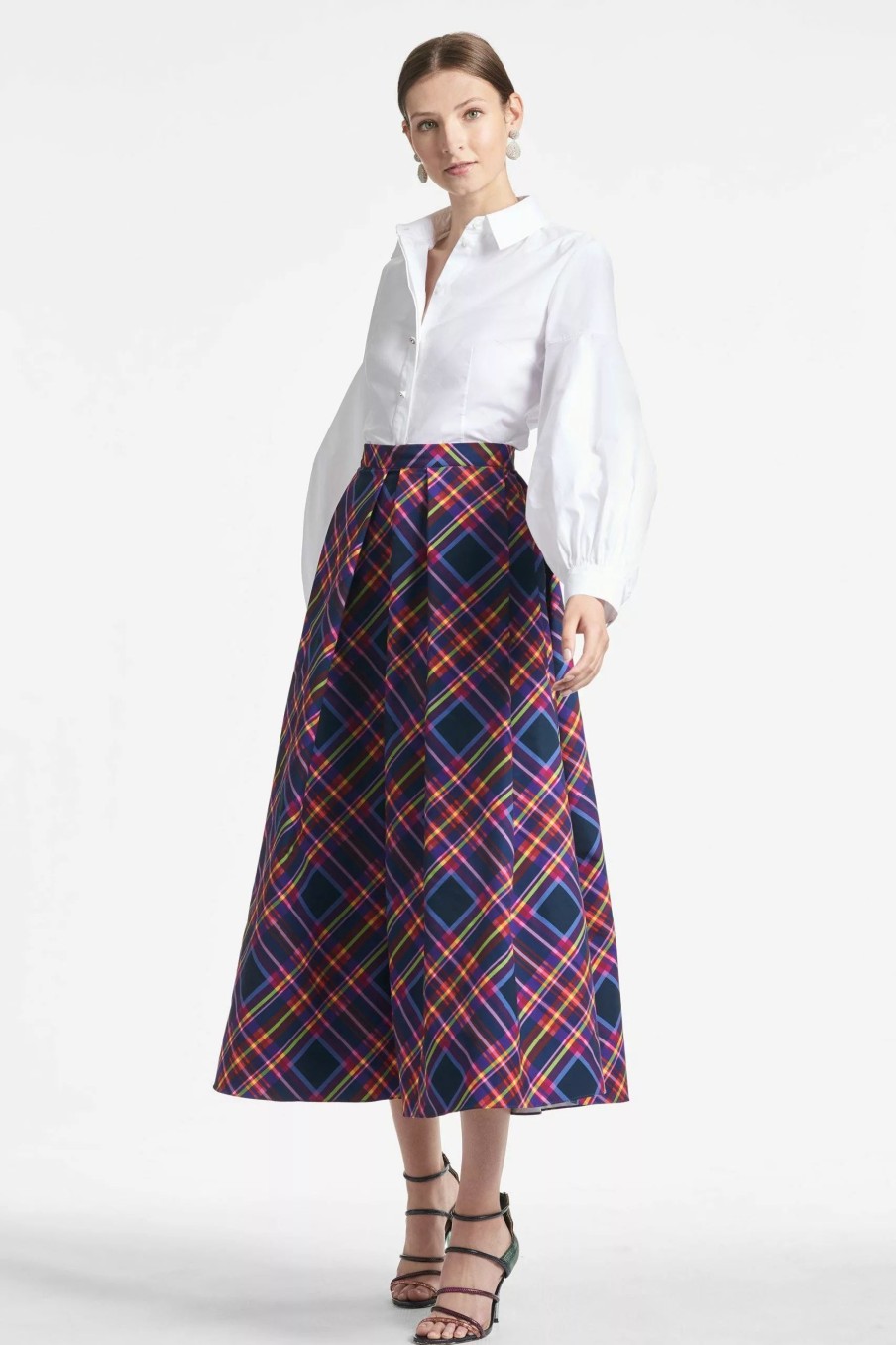 Skirts * | Sachin & Babi Leighton Skirt Party Plaid