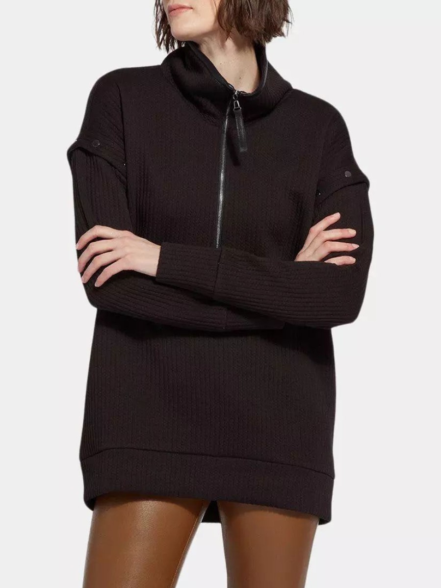 Sweatshirts & Sweaters * | Lysse Cozy Convertible Sweatshirt Black