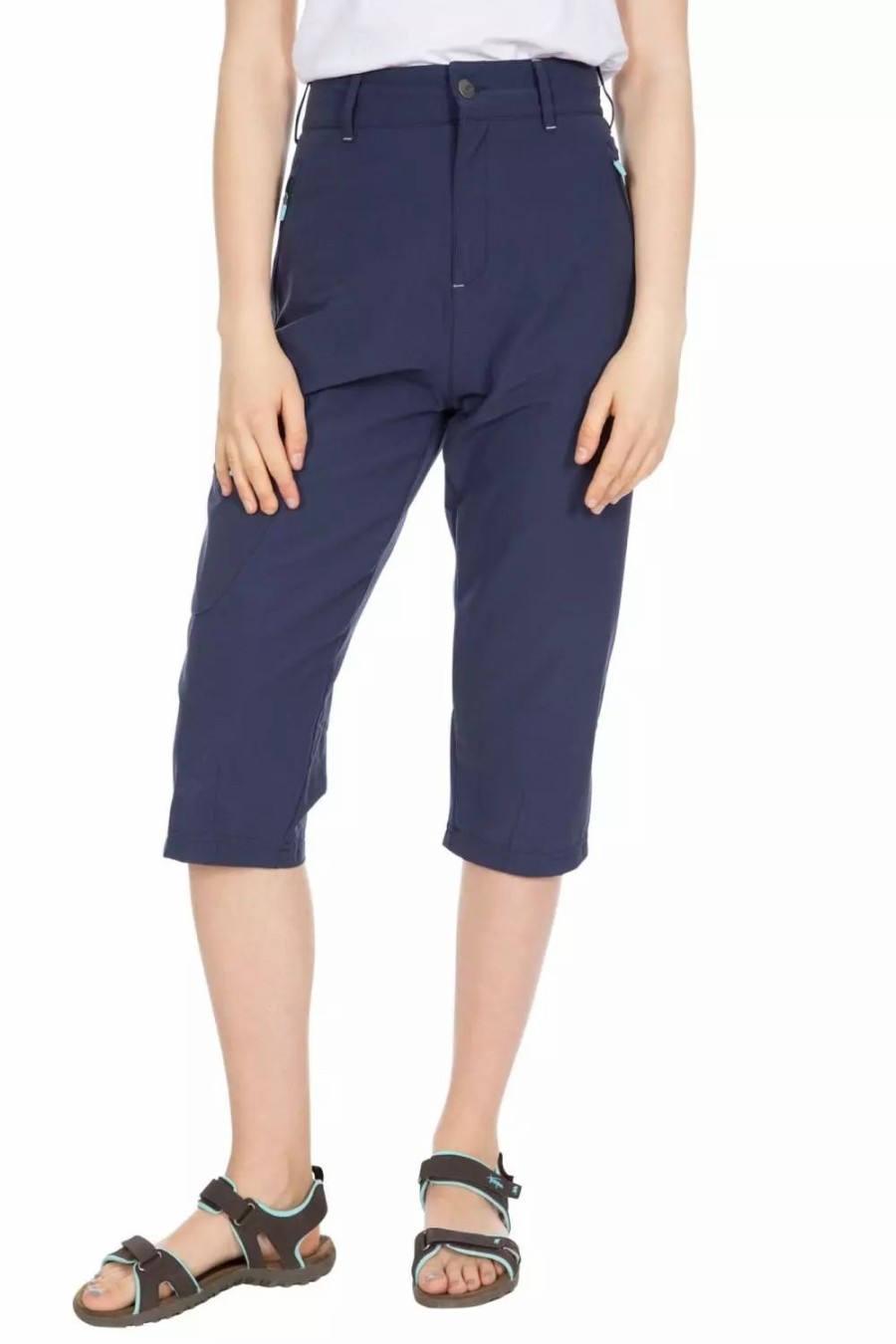 Bottoms * | Trespass Womens/Ladies Recognise Long Shorts Navy