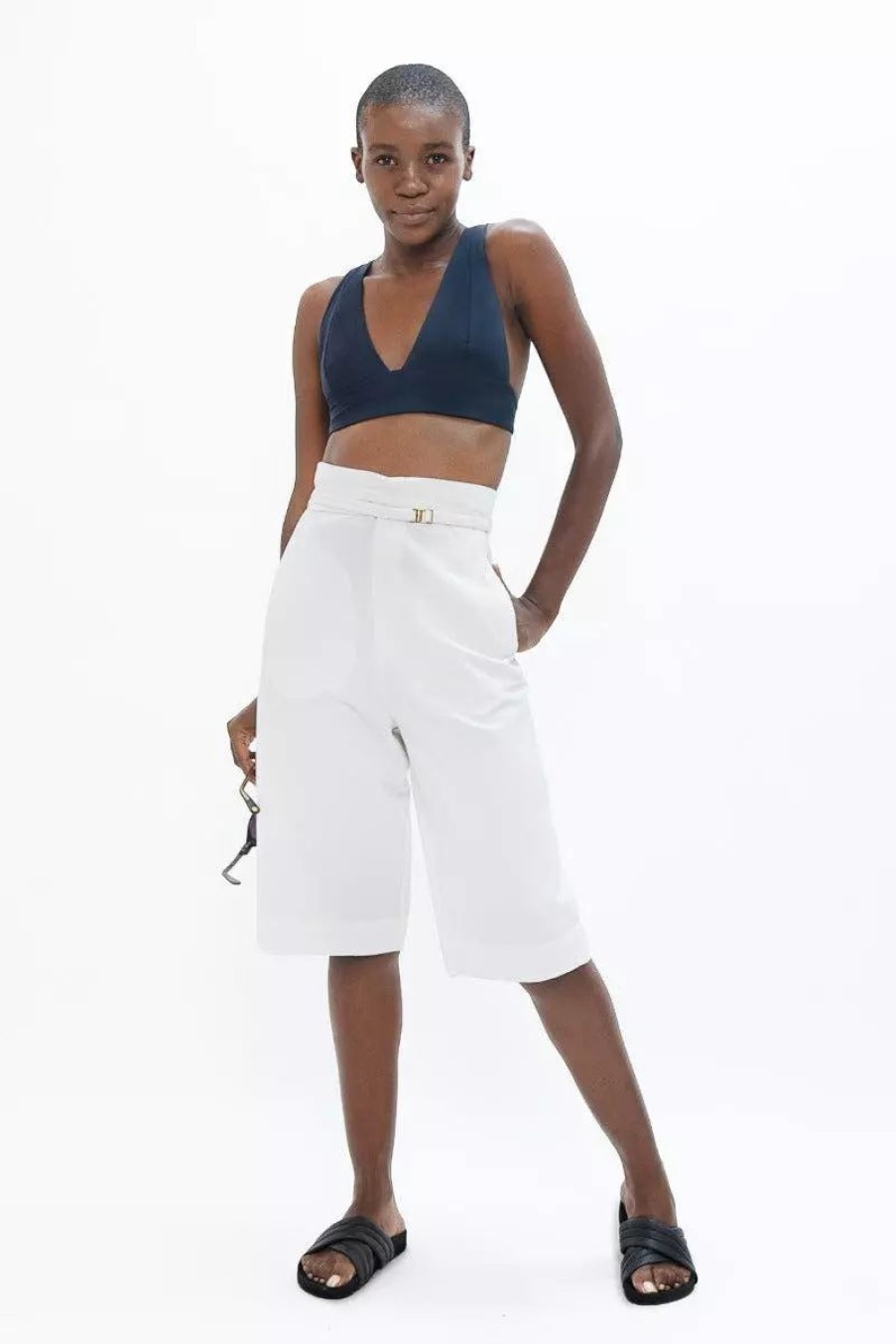 Bottoms * | 1 People Florence Flr Knee Pants White Dove