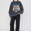 Sweatshirts & Sweaters * | Anine Bing Tiger Sweatshirt Black