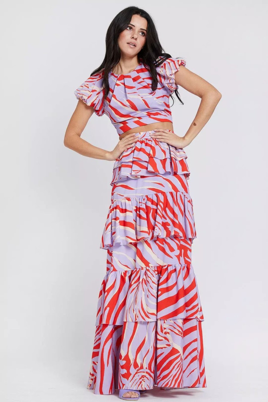 Skirts * | One33 Social The Natasha Print Maxi Skirt Multi Print