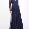 Dresses * | Marchesa Bridesmaids Salerno Gown Midnight