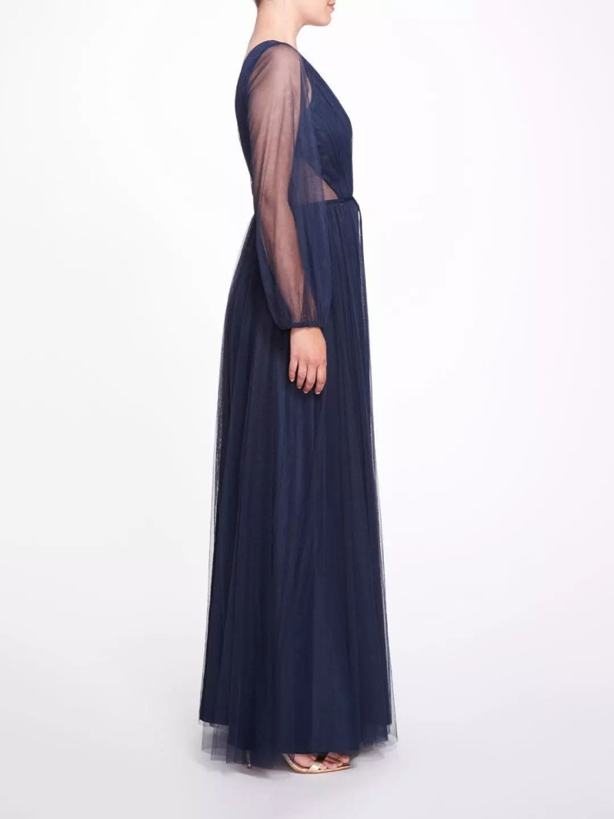 Dresses * | Marchesa Bridesmaids Salerno Gown Midnight