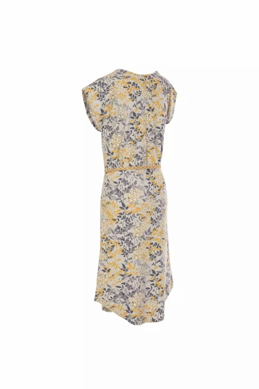 Dresses * | Trespass Womens/Ladies Una Casual Dress Pale Yellow/Gray Print