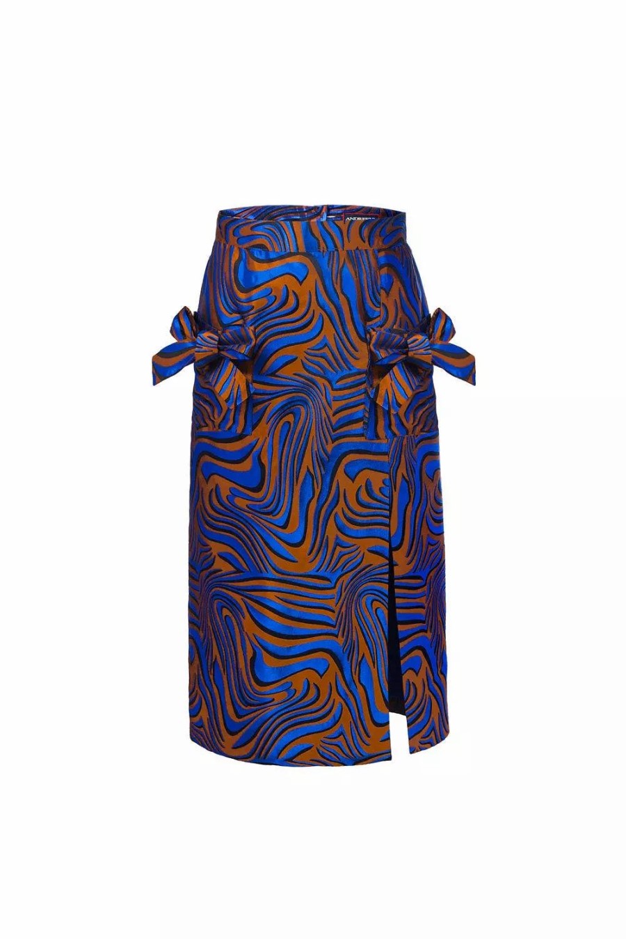 Skirts * | Andreeva Printed Skirt Blue