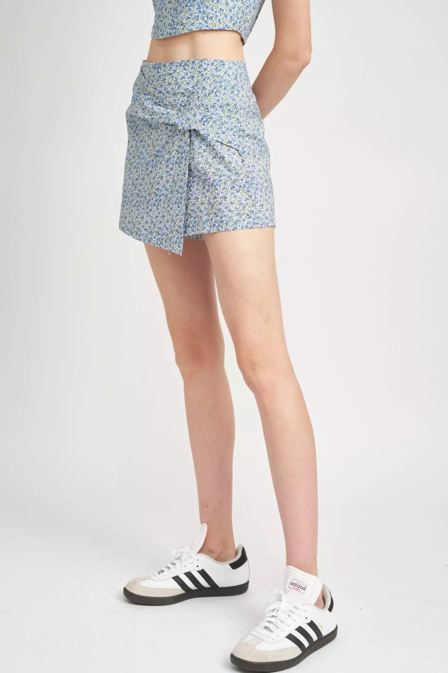 Skirts * | Emory Park Giselle Mini Skort Blue Floral